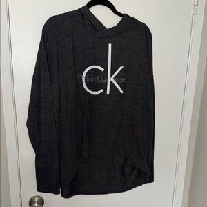Calvin Klein Charcoal Gray Hooded Tee